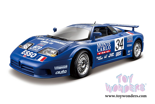 BBurago - Bugatti EB110 Super Sport #34 Hardtop (1994, 1/18 scale diecast model car, Blue) 11039BU