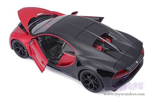 BBurago - Bugatti Chiron Sport #16 (2019, 1/18 scale diecast model car, Red/Black) 11044R