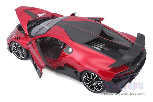 BBurago - Bugatti Divo Hardtop (1/18 scale diecast model car, Red) 11045R