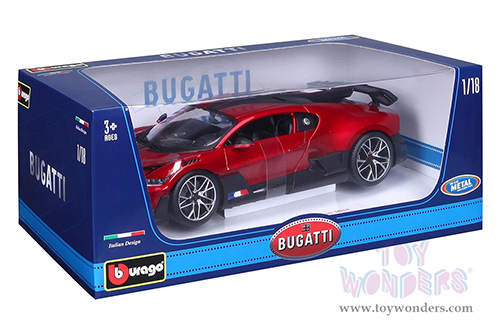 BBurago - Bugatti Divo Hardtop (1/18 scale diecast model car, Red) 11045R