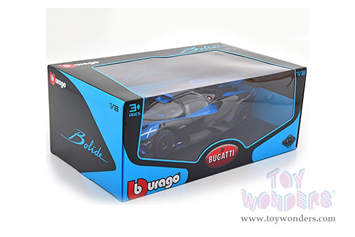 BBurago - Bugatti Bolide Hardtop (1/18 scale diecast model car, Blue/Black) 11047BU