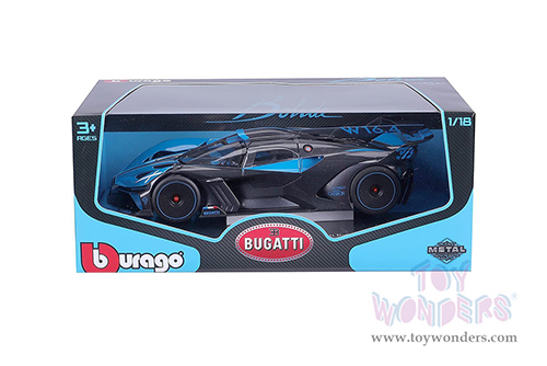 BBurago - Bugatti Bolide Hardtop (1/18 scale diecast model car, Blue/Black) 11047BU