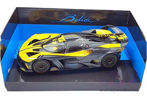 BBurago - Bugatti Bolide Hardtop (1/18 scale diecast model car, Yellow/Black) 11047YL