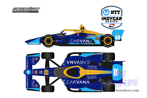 11154 Greenlight 2021 NTT IndyCar Series #48 Jimmie Johnson Chip Ganass Racing Carvana model diecast car