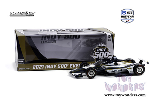 Greenlight - 105th Running of the Indianapolis 500&reg; Event Car (2021, 1/18 scale diecast model car, Black/White/Gold) 11111