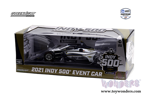Greenlight - 105th Running of the Indianapolis 500&reg; Event Car (2021, 1/18 scale diecast model car, Black/White/Gold) 11111