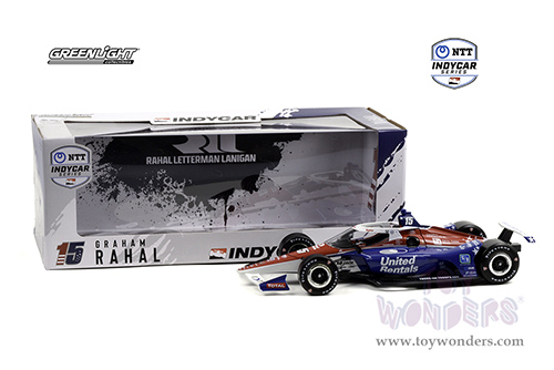 11114 Greenlight NTT IndyCar Series #15 Graham Rahal Rahal Letterman Lanigan Racing United Rentals model diecast car