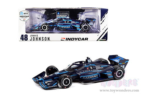 Greenlight - NTT IndyCar Series - #48 Jimmie Johnson / Chip Ganassi Racing, Carvana 'Drive the Vote' GMR Grand Prix Blue Steel Livery (Road Course Configuration) (2021, 1/18 scale diecast model car, Blue) 11126