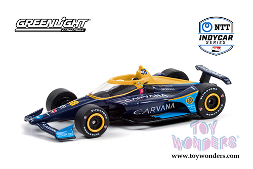 Greenlight - NTT IndyCar Series #48 Jimmie Johnson "Carvana" Chip Ganassi Racing (2021, 1/64 scale diecast model car, Blue/Yellow) 11501/48