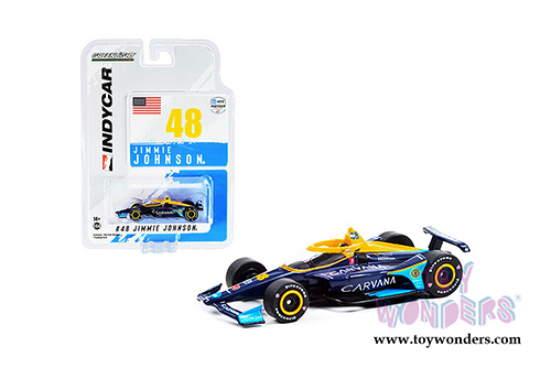Greenlight - NTT IndyCar Series #48 Jimmie Johnson "Carvana" Chip Ganassi Racing (2021, 1/64 scale diecast model car, Blue/Yellow) 11501/48