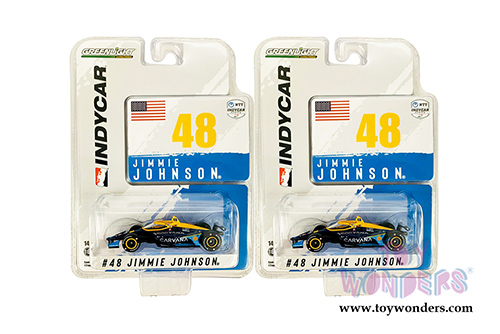 Greenlight - NTT IndyCar Series #48 Jimmie Johnson "Carvana" Chip Ganassi Racing (2021, 1/64 scale diecast model car, Blue/Yellow) 11501/48