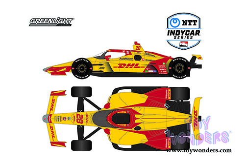 Greenlight - NTT IndyCar Series #28 Ryan Hunter-Reay "DHL" Andretti Autosport (2021, 1/64 scale diecast model car, Red/Yellow) 11506/48