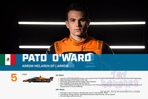 11532/48 Greenlight 2022 NTT IndyCar Series #5 Pato O'Ward Arrow McLaren SP Arrow model diecast car