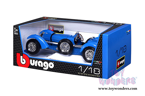 BBurago - Bugatti Type 59 (1934, 1/18 scale diecast model car, Blue) 12062BU/4