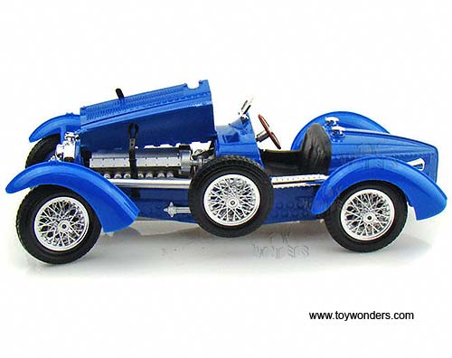 BBurago - Bugatti Type 59 Convertible (1934, 1/18 scale diecast model car, Blue) 12062