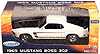Show product details for Welly Premium - Ford Mustang Boss 302 Hard Top (1969, 1/18 scale diecast cars, White) 12516