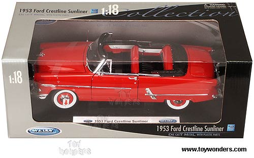 Welly - Ford Crestline Sunliner Convertible (1953, 1:18, Red) 12525C