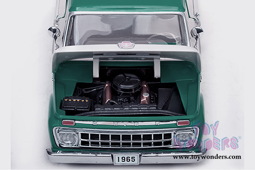 Sun Star USA - Ford F-100 Custom Cab Pickup (1965, 1/18 scale diecast model car, Wimbledon White/Holly Green) 1274GN