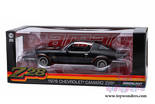 Greenlight - Chevrolet Camaro Z28 T-Top (1978, 1/18 scale diecast model car, Black) 12902