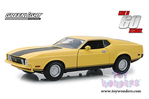 Greenlight Hollywood - Eleanor&reg; Ford Mustang Mach 1 Gone in 60 seconds (1973, 1/18 scale diecast model car, Yellow) 12910
