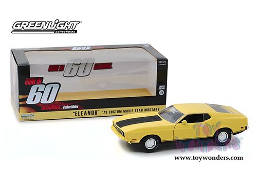 Greenlight Hollywood - Eleanor&reg; Ford Mustang Mach 1 Gone in 60 seconds (1973, 1/18 scale diecast model car, Yellow) 12910