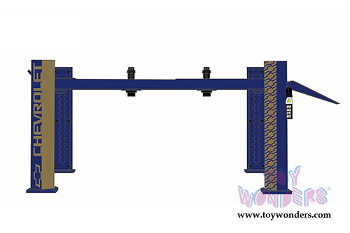 Greenlight  - Four Post Lift Chevrolet Edition (1/18 scale diecast model accessory, Blue/Gold) 12918