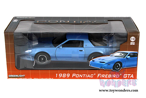 Greenlight - Pontiac Firebird GTA Hard Top (1987, 1/18 scale diecast model car, Medium Maui Blue) 12933