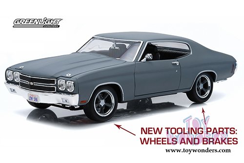 Greenlight Fast & Furious - Dom's Chevrolet Chevelle SS Hard Top (1970, 1/18 scale diecast model car, Grey) 12946
