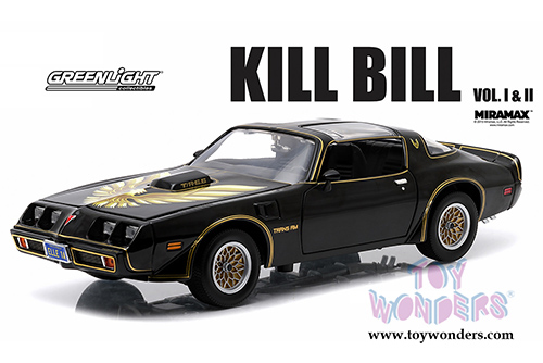 Greenlight Hollywood - Elle's Pontiac&reg; Firebird&reg; Trans Am - Kil Bill Vol. I & II T-Top (1979, 1/18 scale diecast model car, Black w/Gold) 12951