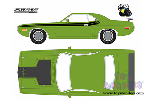 Greenlight - Dodge Challenger R/T Hemi Hard Top (1971, 1/18 scale diecast model car, Green Go) 12960