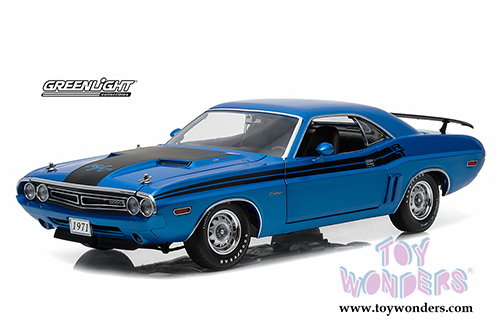 Greenlight - Dodge Challenger R/T Hemi Hard Top (1971, 1/18 scale diecast model car, Blue) 12961