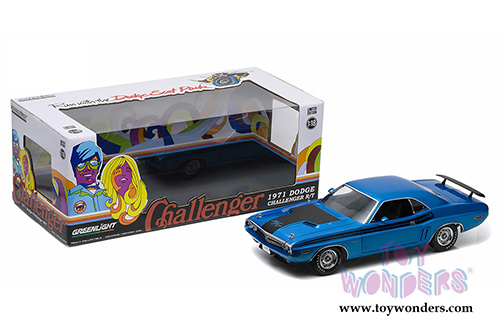 Greenlight - Dodge Challenger R/T Hemi Hard Top (1971, 1/18 scale diecast model car, Blue) 12961