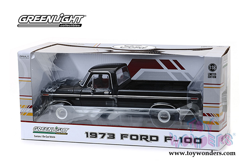 Greenlight - Ford F-100 Pickup Truck (1973, 1/18 scale diecast model car, Black) 12963