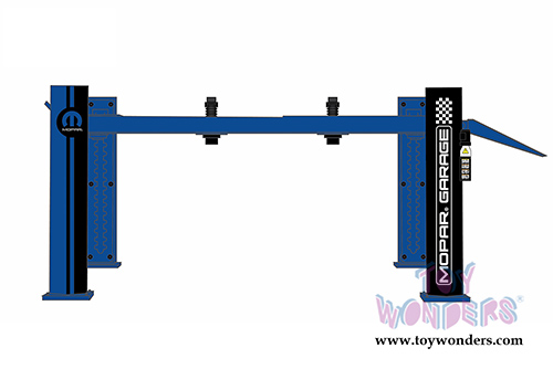 Greenlight  - Four Post Lift Mopar Edition (1/18 scale diecast model accessory, Blue/Black) 12967