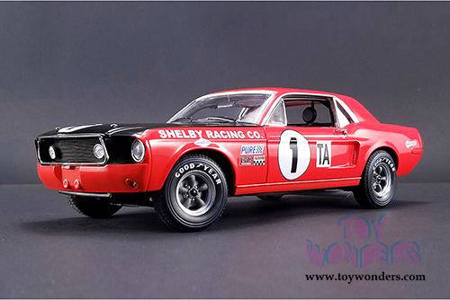 Acme - Jerry Titus & Ronnie Bucknum Ford Shelby Mustang GT-350 #1 1968 Daytona Class 24hr Road Race Championship (1968, 1/18 scale diecast model car, Red) 12988