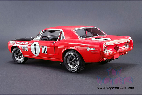 Acme - Jerry Titus & Ronnie Bucknum Ford Shelby Mustang GT-350 #1 1968 Daytona Class 24hr Road Race Championship (1968, 1/18 scale diecast model car, Red) 12988