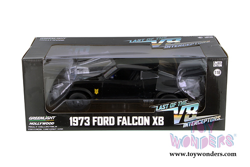 Greenlight Hollywood - Last of the V8 Interceptors Ford Falcon XB Hardtop (1973, 1/18 scale diecast model car, Black) 12996