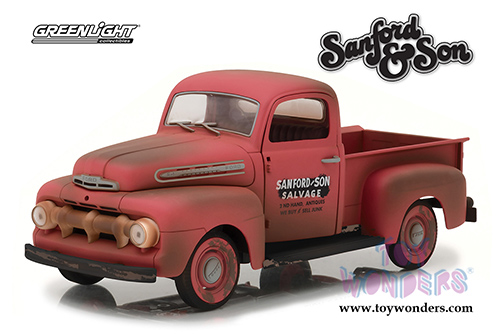 Greenlight - Sanford & Son Ford F1 Pickup Truck (1952, 1/18 scale diecast model car, Pink) 12997