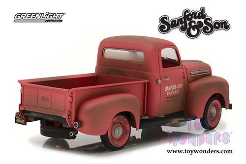 Greenlight - Sanford & Son Ford F1 Pickup Truck (1952, 1/18 scale diecast model car, Pink) 12997