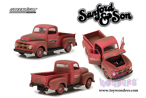 Greenlight - Sanford & Son Ford F1 Pickup Truck (1952, 1/18 scale diecast model car, Pink) 12997