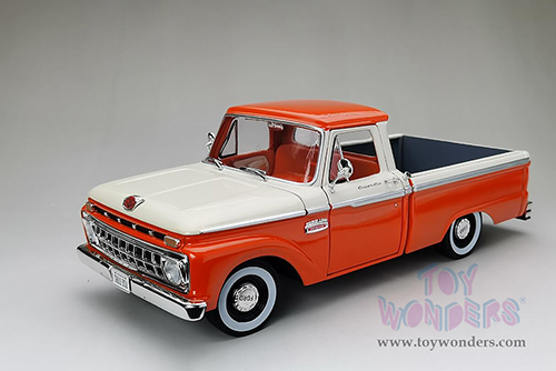 Sun Star - Ford F-100 Custom Cab Pickup (1965, 1/18 scale diecast model car, Orange/Cream) 1301