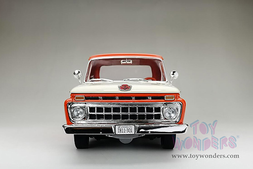Sun Star - Ford F-100 Custom Cab Pickup (1965, 1/18 scale diecast model car, Orange/Cream) 1301