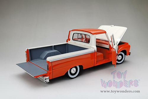Sun Star - Ford F-100 Custom Cab Pickup (1965, 1/18 scale diecast model car, Orange/Cream) 1301
