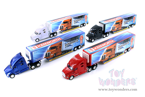 Kinsmart - Kenworth&reg; T700 Tractor with Container (13", 1/68 Scale diecast model car, Asstd.) 1302D