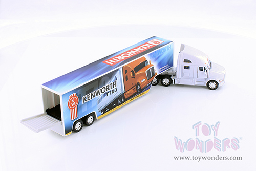 Kinsmart - Kenworth&reg; T700 Tractor with Container (13", 1/68 Scale diecast model car, Asstd.) 1302D