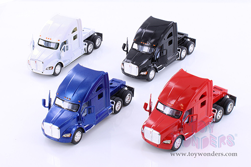 Kinsmart - Kenworth&reg; T700 Tractor with Container (13", 1/68 Scale diecast model car, Asstd.) 1302D
