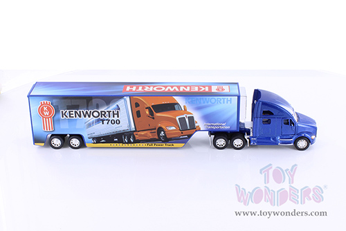 Kinsmart - Kenworth&reg; T700 Tractor with Container (13", 1/68 Scale diecast model car, Asstd.) 1302D