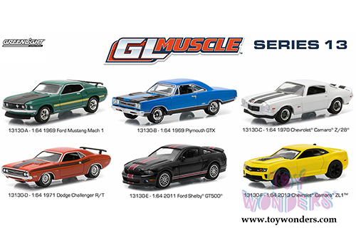 Greenlight - GL Muscle Series 13 Assortment (1/64 scale diecast model car, Asstd.) 13130/48