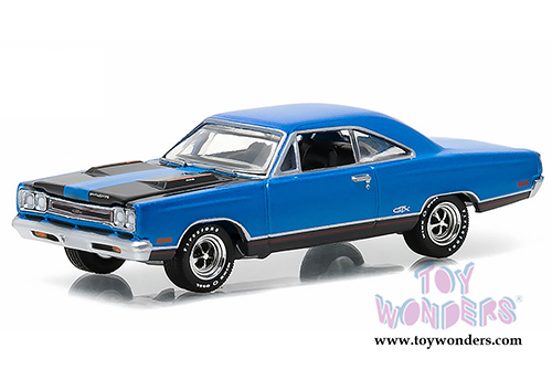 Greenlight - GL Muscle Series 13 - Plymouth GTX Hard Top (1969, 1/64 scale diecast model car, Blue Fire) 13130/B