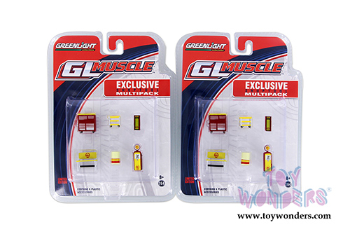 Greenlight - GL Muscle Vintage Shop Tools Shell Oil (6 pc. set, 1:64 Scale) 13152